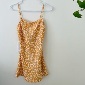 Yellow Floral Princess Polly Dress